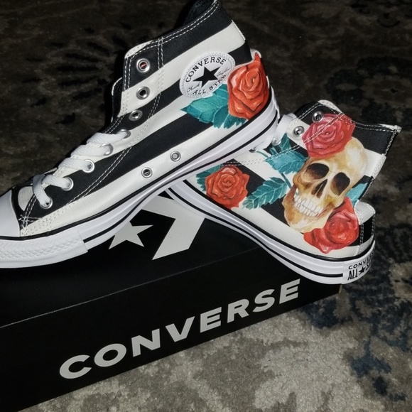 Detail Skull And Roses Converse Nomer 19