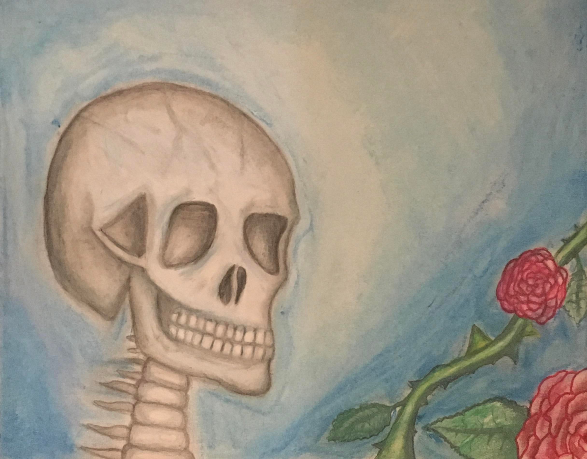 Detail Skull And Roses Minecraft Painting Nomer 5