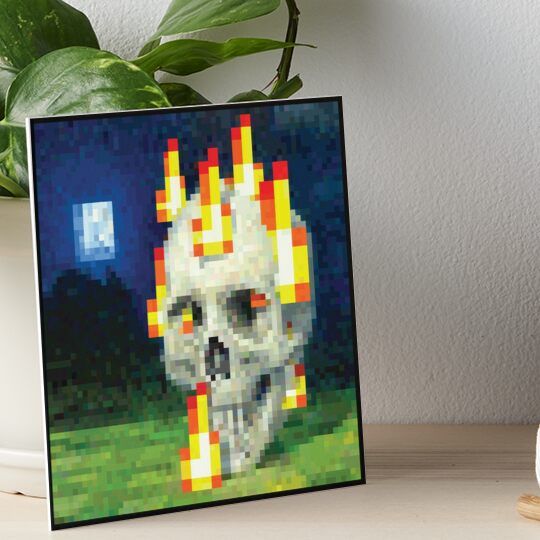 Detail Skull And Roses Minecraft Painting Nomer 41