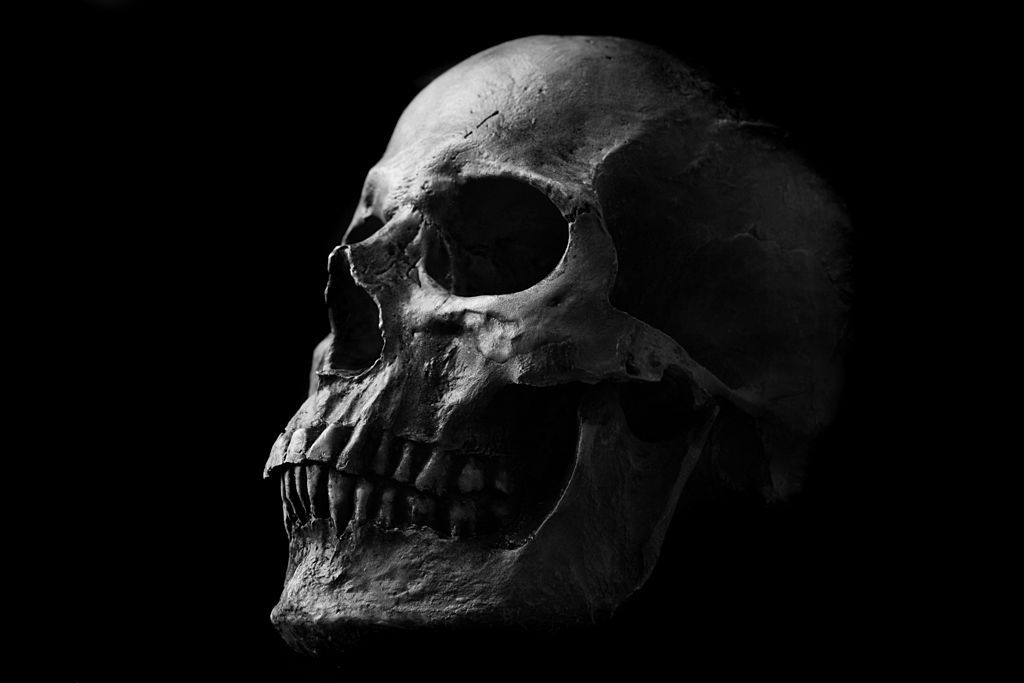 Detail Skull Black And White Nomer 14