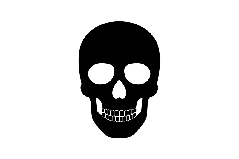 Detail Skull Black And White Nomer 29