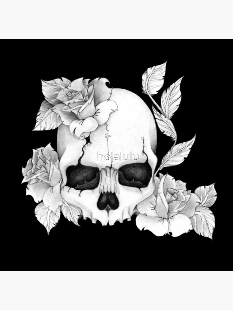 Detail Skull Black And White Nomer 46