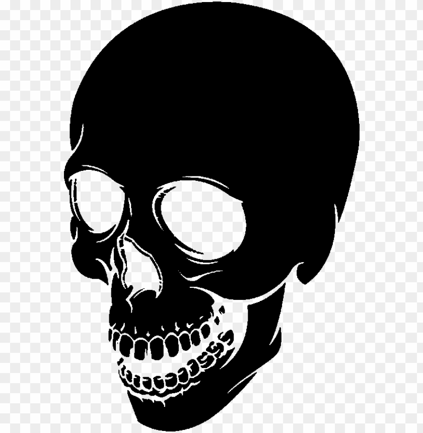 Detail Skull Black And White Nomer 55