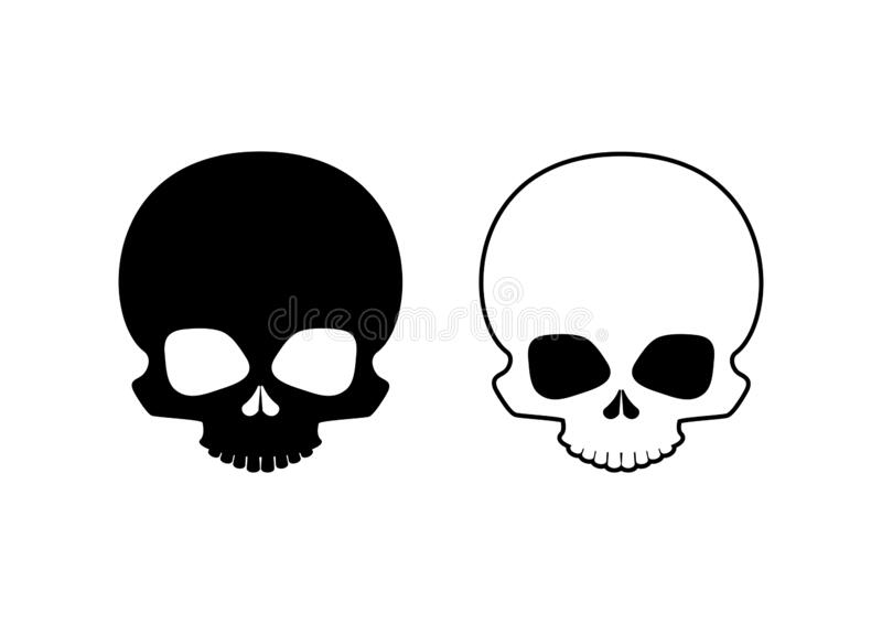 Detail Skull Black And White Nomer 8