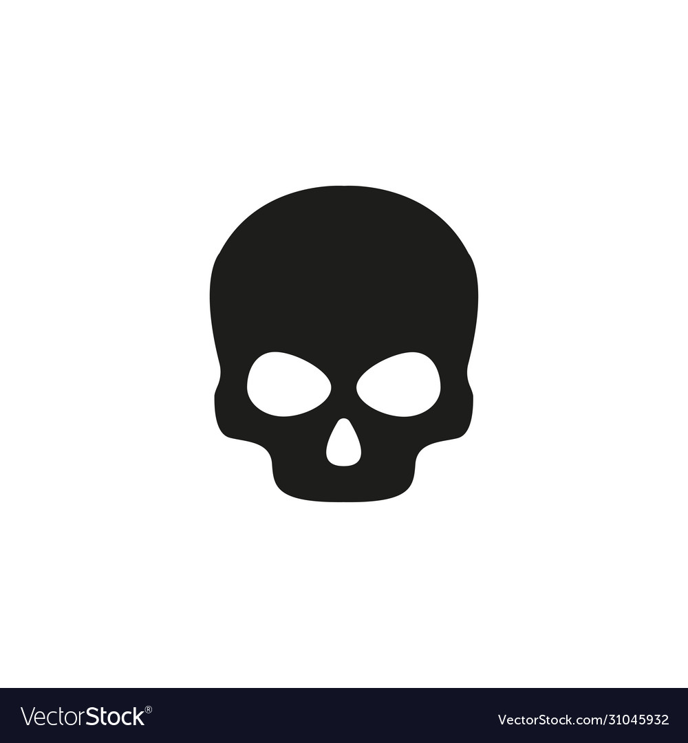 Detail Skull Black And White Nomer 9