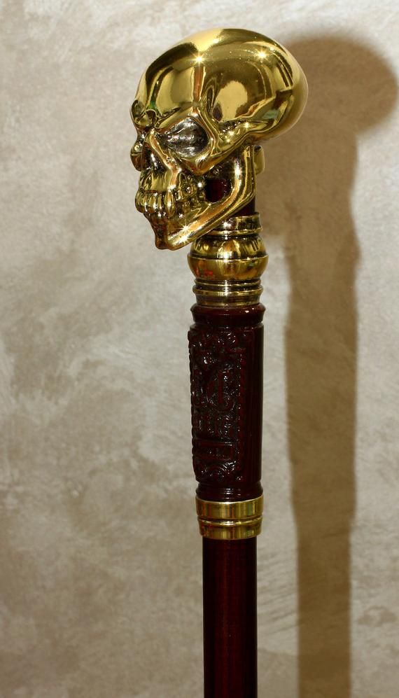 Detail Skull Cane Walking Stick Nomer 18