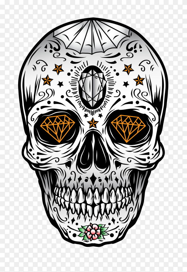 Detail Skull Design Png Nomer 10