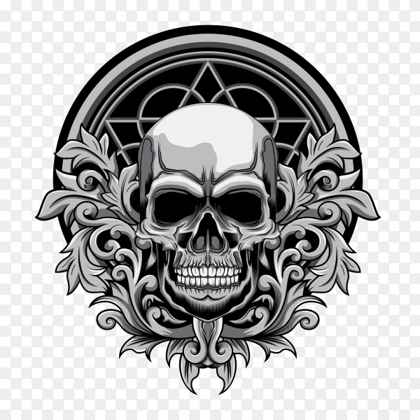 Detail Skull Design Png Nomer 15