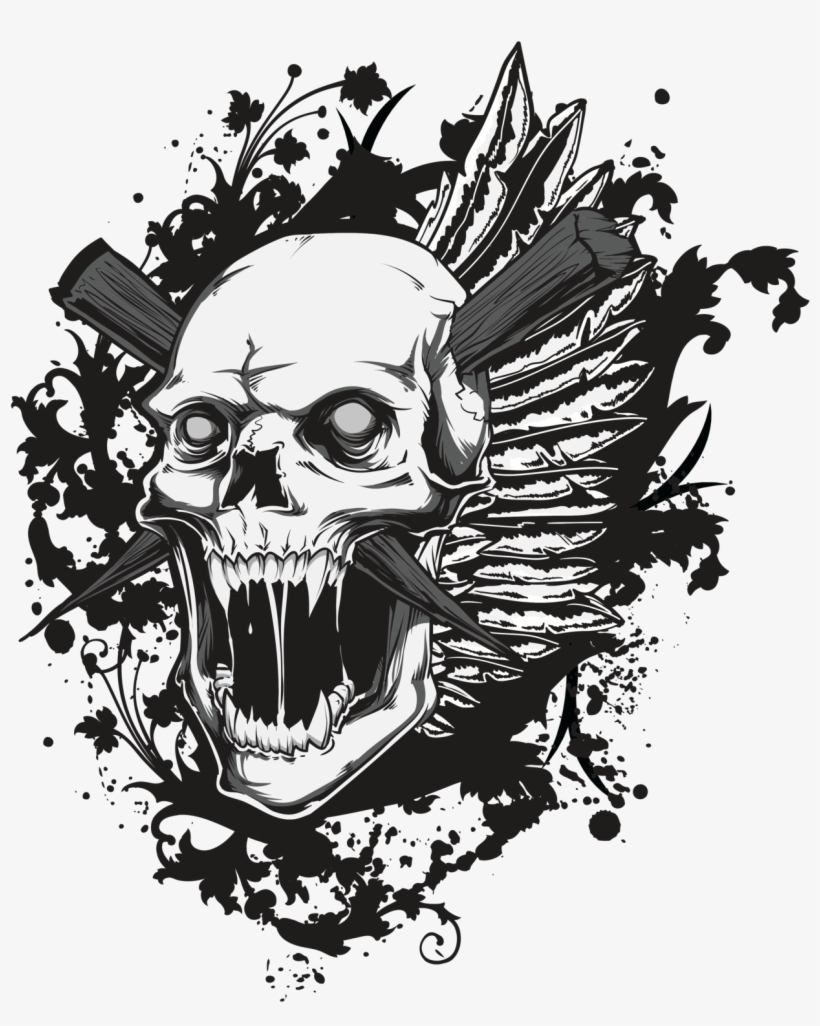 Detail Skull Design Png Nomer 18