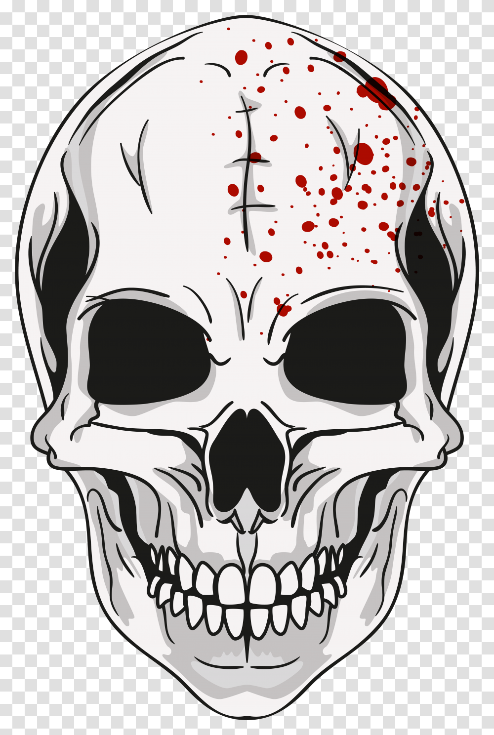 Detail Skull Face Transparent Nomer 32