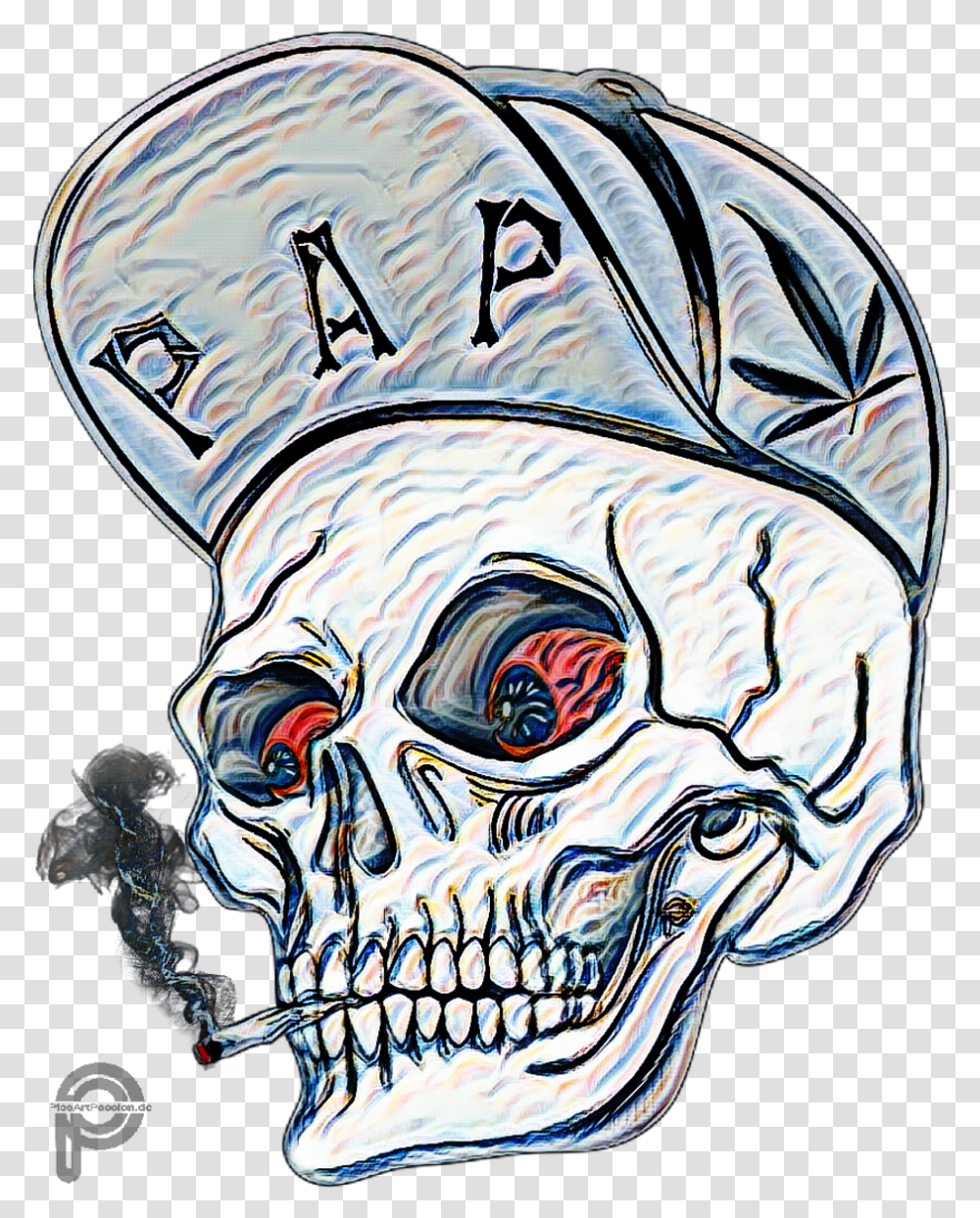 Detail Skull Face Transparent Nomer 40