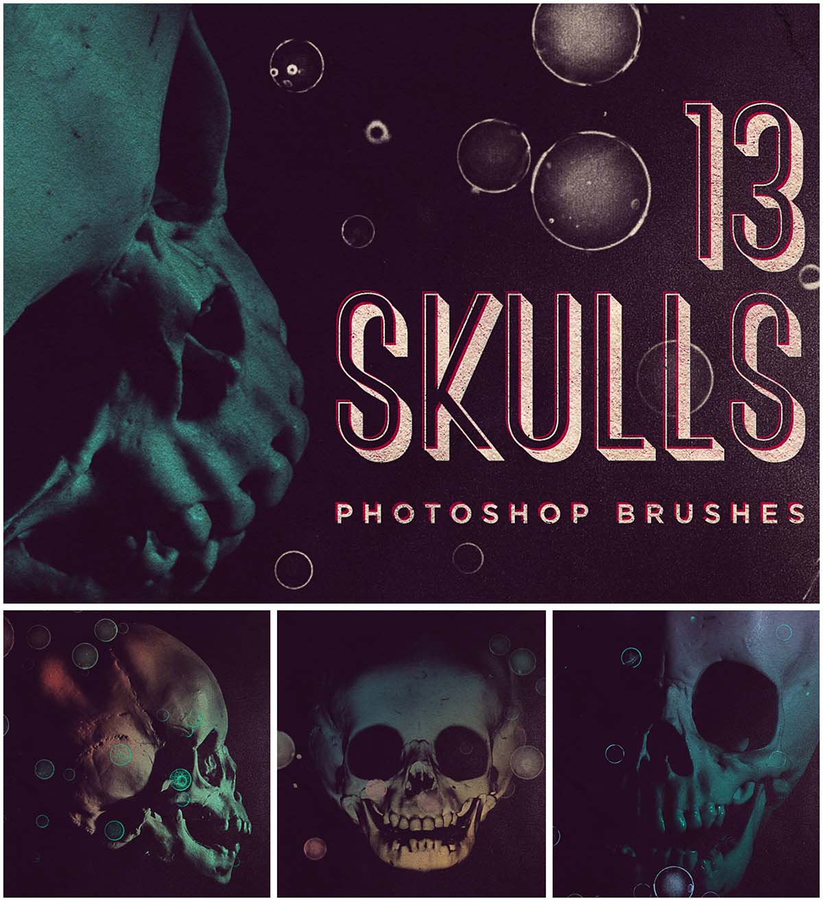Detail Skull Photoshop Brushes Nomer 44