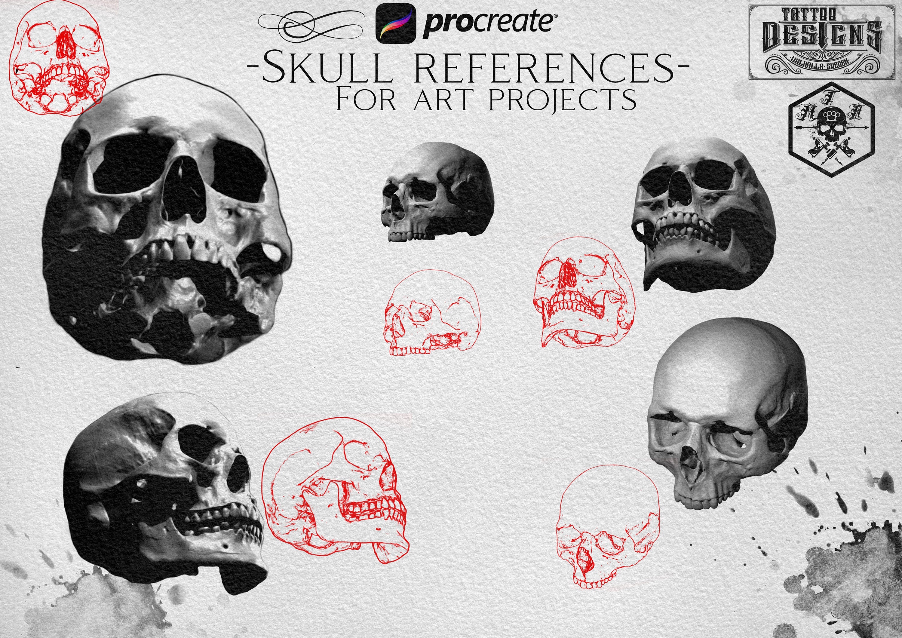 Detail Skull Photoshop Brushes Nomer 51