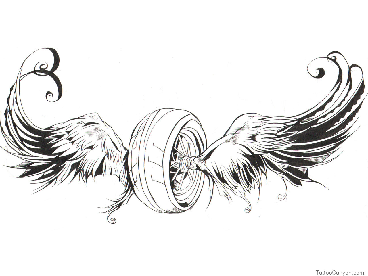 Detail Winged Motorcycle Wheel Tattoo Meaning Nomer 27