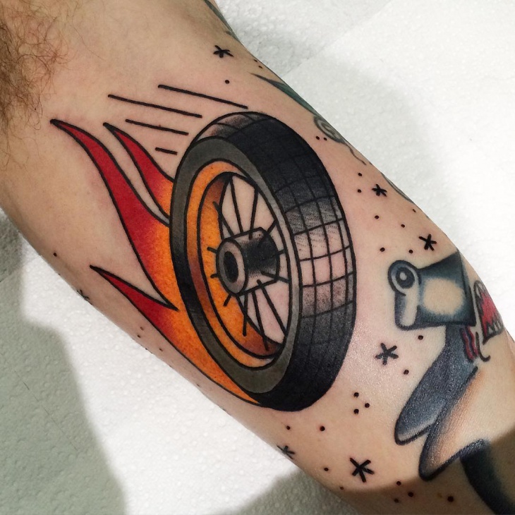 Detail Winged Motorcycle Wheel Tattoo Meaning Nomer 41