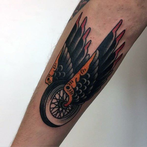 Detail Winged Motorcycle Wheel Tattoo Meaning Nomer 6