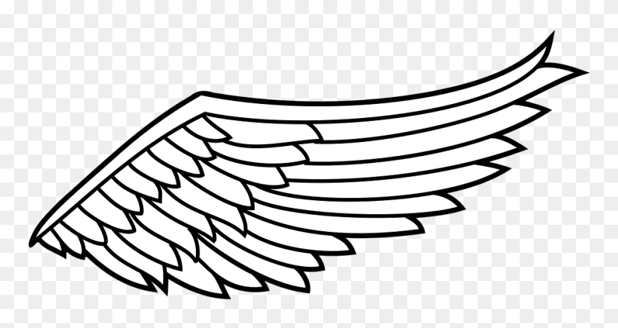 Detail Wings Black And White Clipart Nomer 11