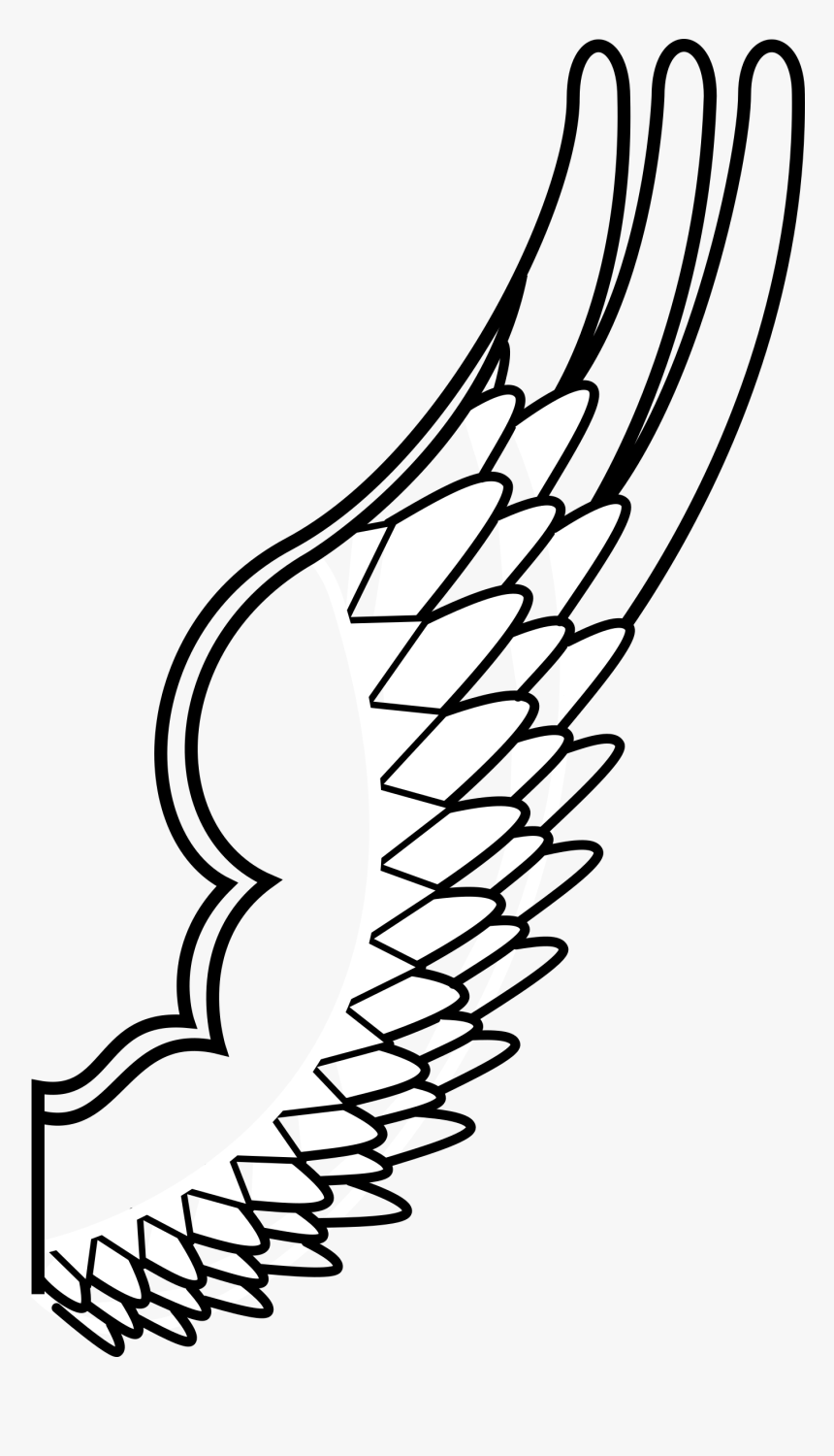 Detail Wings Black And White Clipart Nomer 26