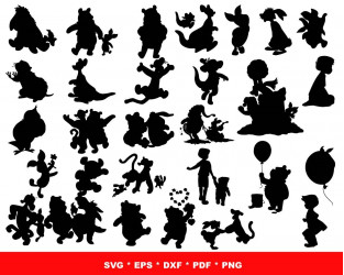 Detail Winnie The Pooh And Friends Silhouette Nomer 34