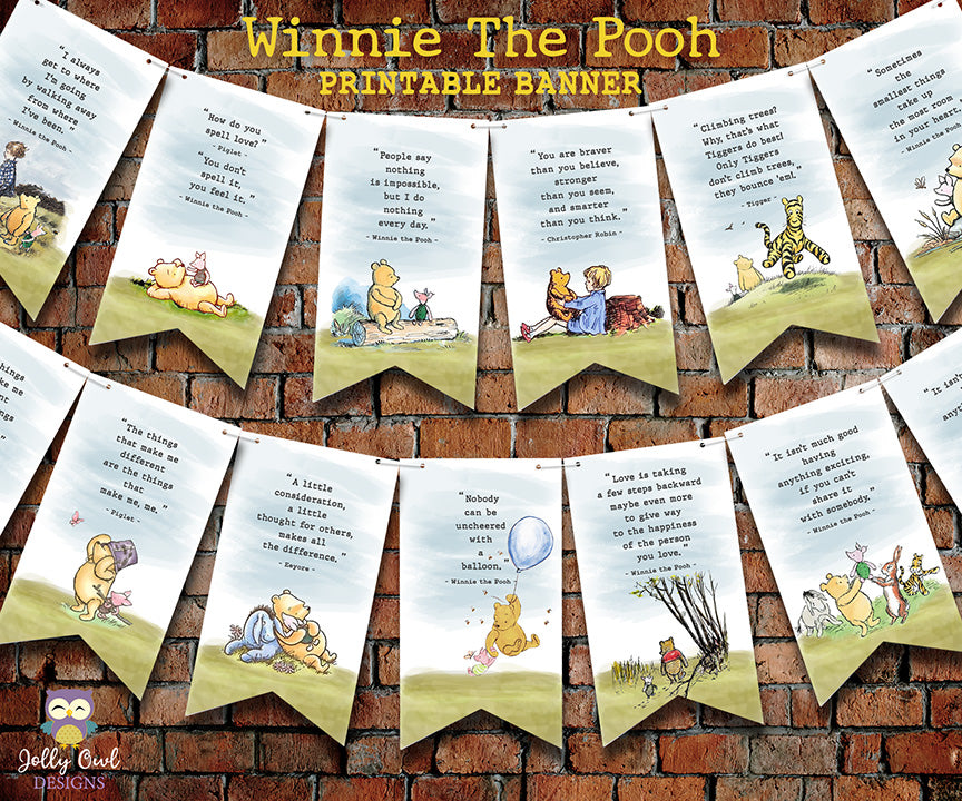 Detail Winnie The Pooh Baby Shower Banner Nomer 26