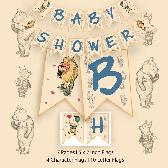 Detail Winnie The Pooh Baby Shower Banner Nomer 9