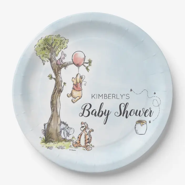 Detail Winnie The Pooh Baby Shower Plates Nomer 3