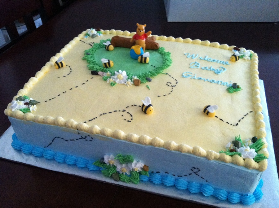 Detail Winnie The Pooh Baby Shower Sheet Cake Nomer 24