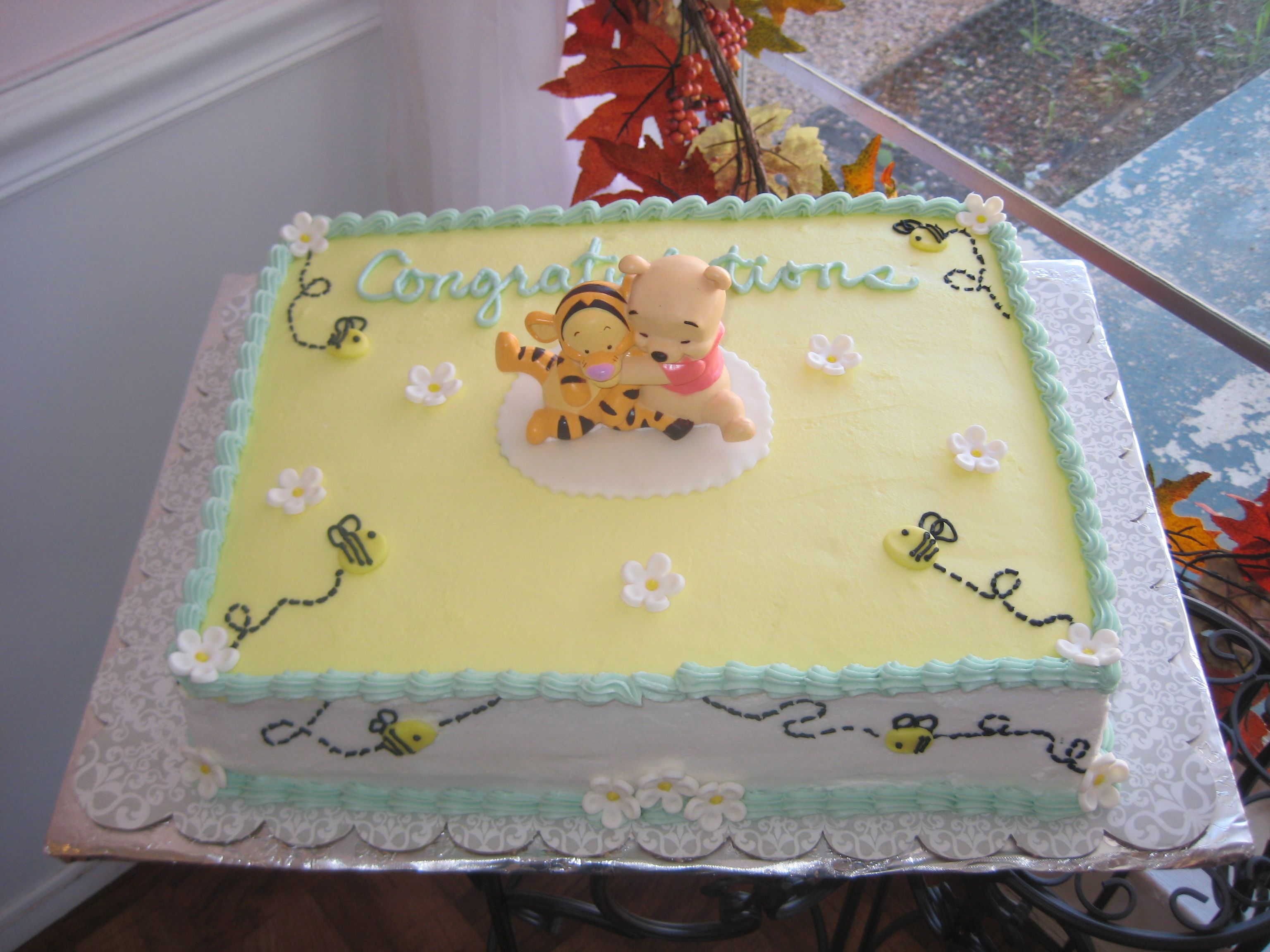 Detail Winnie The Pooh Baby Shower Sheet Cake Nomer 6