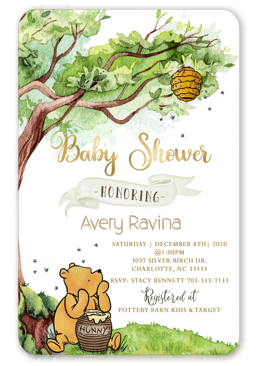 Detail Winnie The Pooh Baby Shower Template Nomer 15