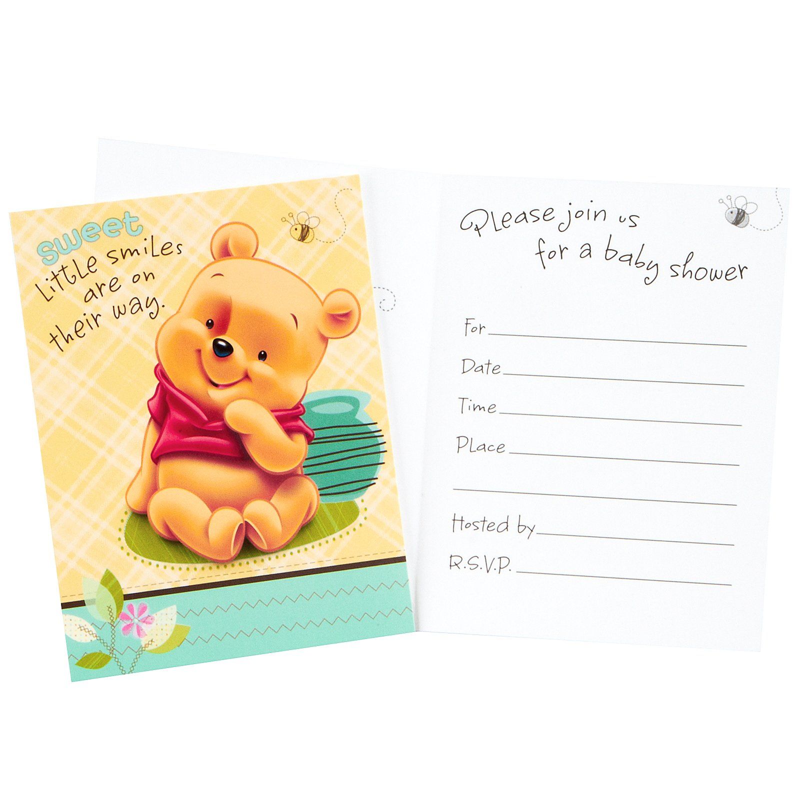 Detail Winnie The Pooh Baby Shower Template Nomer 28