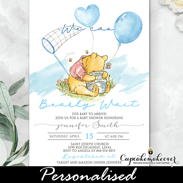 Detail Winnie The Pooh Baby Shower Template Nomer 30