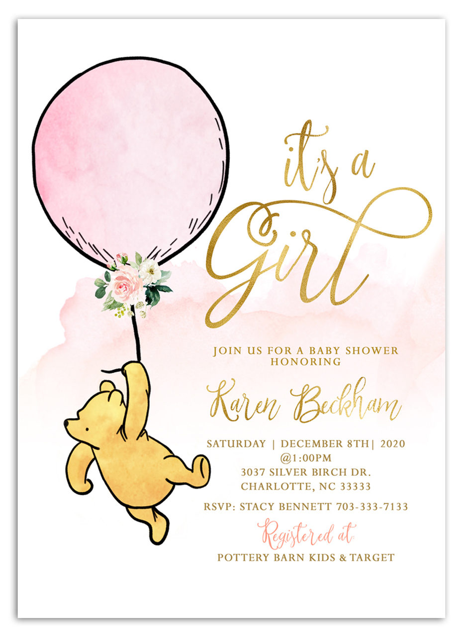 Detail Winnie The Pooh Baby Shower Template Nomer 39