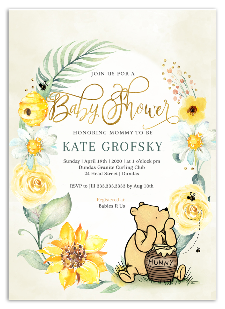 Detail Winnie The Pooh Baby Shower Template Nomer 56
