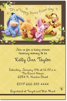 Detail Winnie The Pooh Baby Shower Template Nomer 10