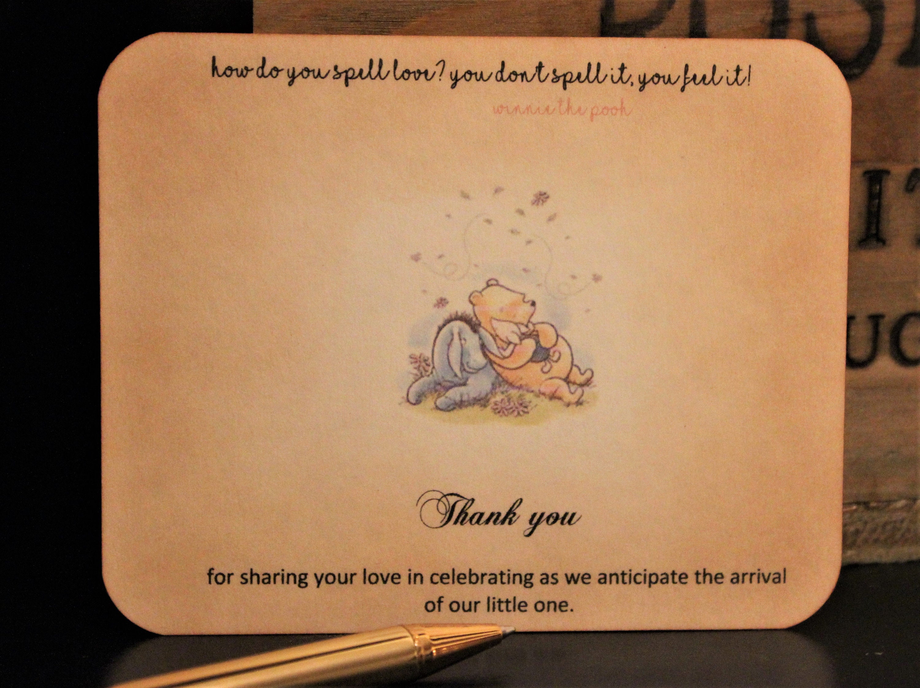 Detail Winnie The Pooh Baby Shower Thank You Cards Nomer 25