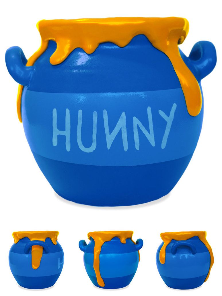 Detail Winnie The Pooh Blue Honey Pot Nomer 3