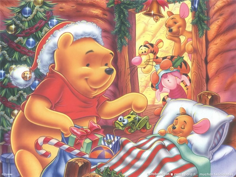 Detail Winnie The Pooh Christmas Backgrounds Nomer 18