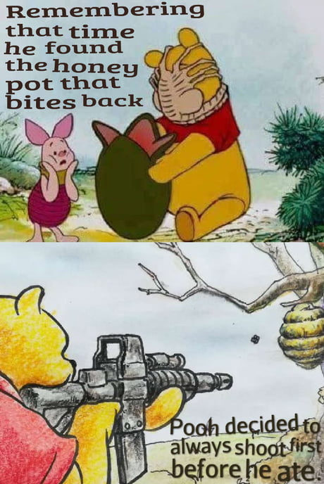 Detail Winnie The Pooh Gun Meme Nomer 32