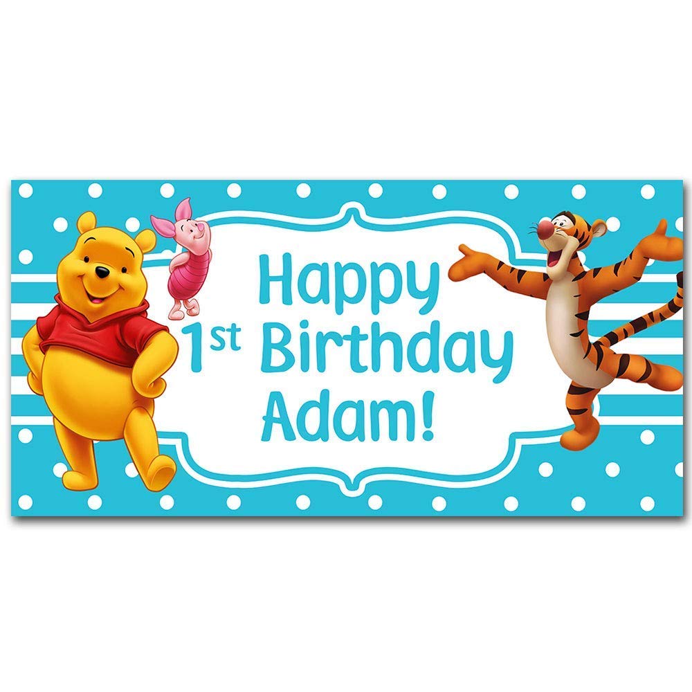 Winnie The Pooh Happy Birthday Banner - KibrisPDR