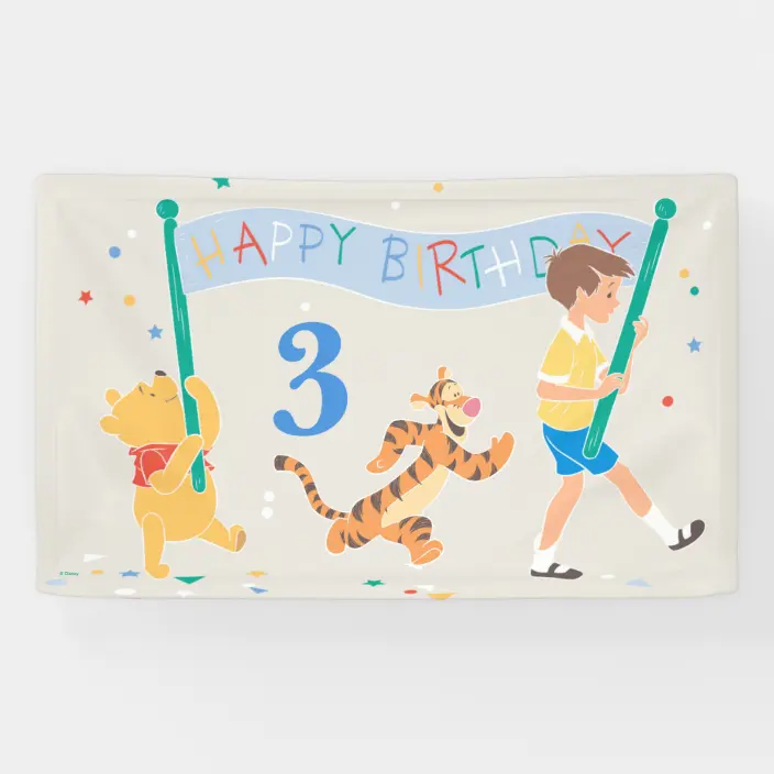 Detail Winnie The Pooh Happy Birthday Banner Nomer 2