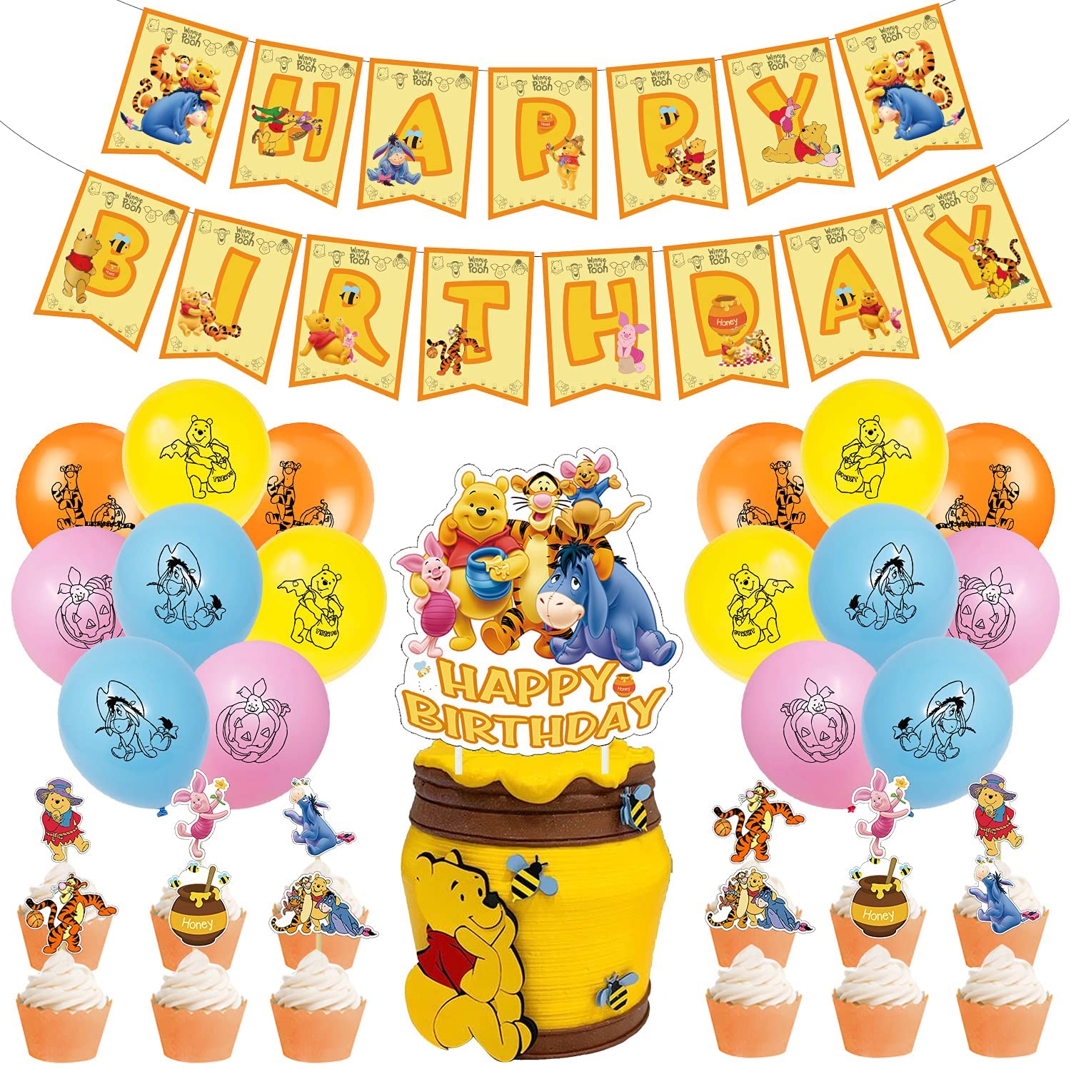 Detail Winnie The Pooh Happy Birthday Banner Nomer 33