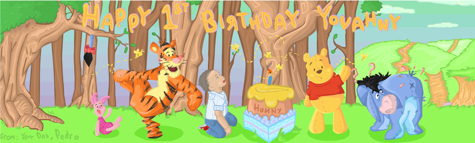 Detail Winnie The Pooh Happy Birthday Banner Nomer 42