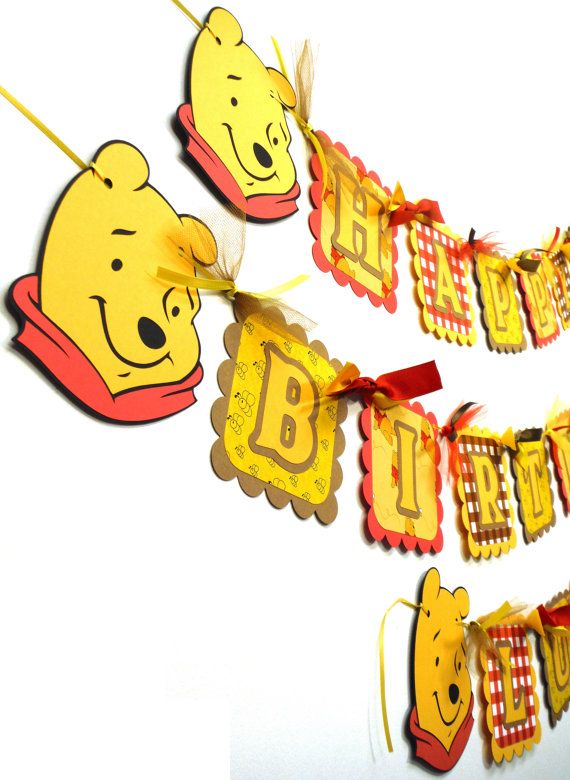 Detail Winnie The Pooh Happy Birthday Banner Nomer 7