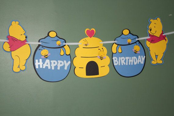 Detail Winnie The Pooh Happy Birthday Banner Nomer 8