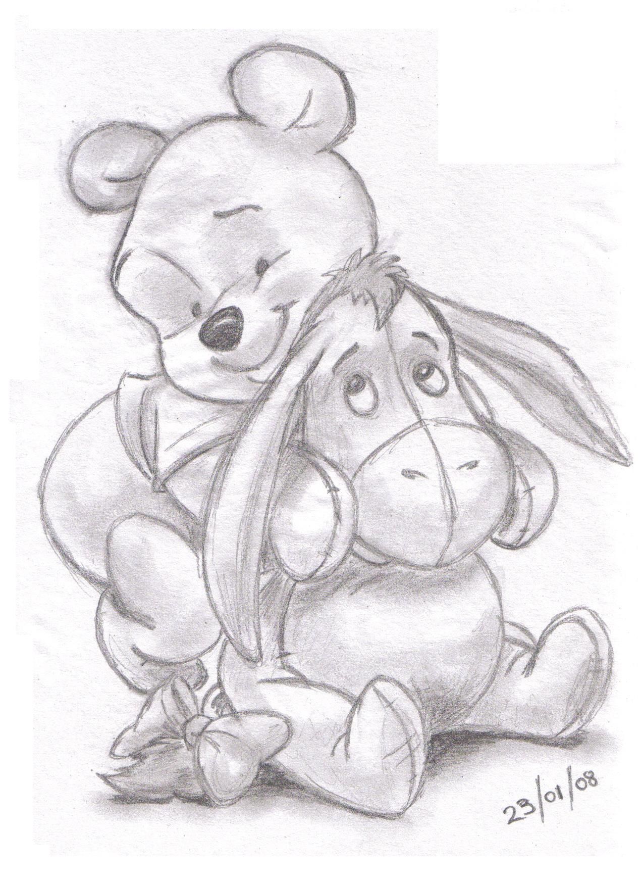 Detail Winnie The Pooh Pencil Drawings Nomer 11