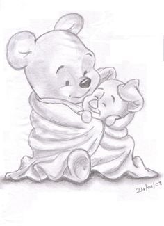 Detail Winnie The Pooh Pencil Drawings Nomer 12