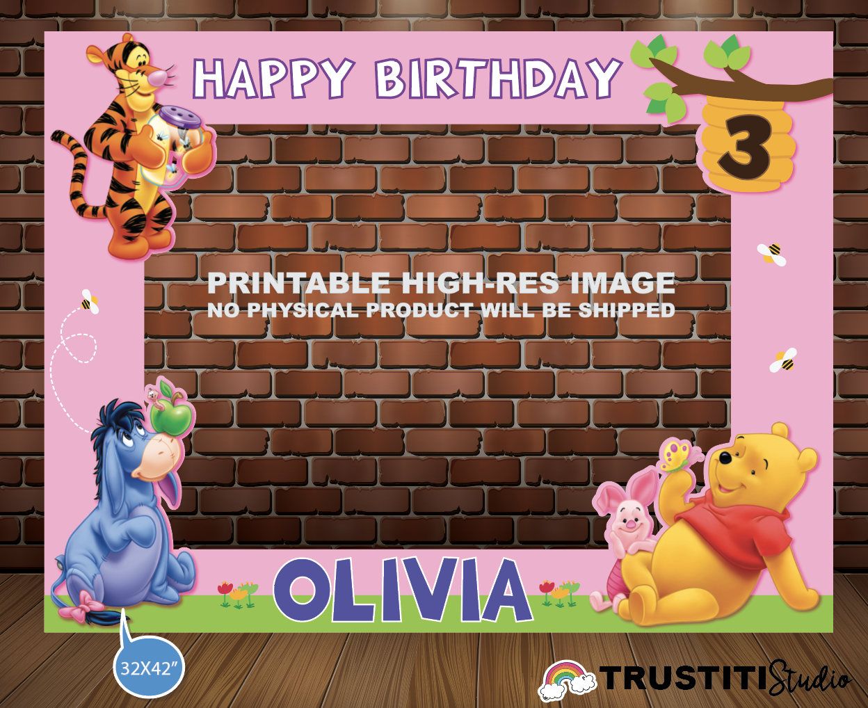Detail Winnie The Pooh Photo Booth Frame Nomer 8