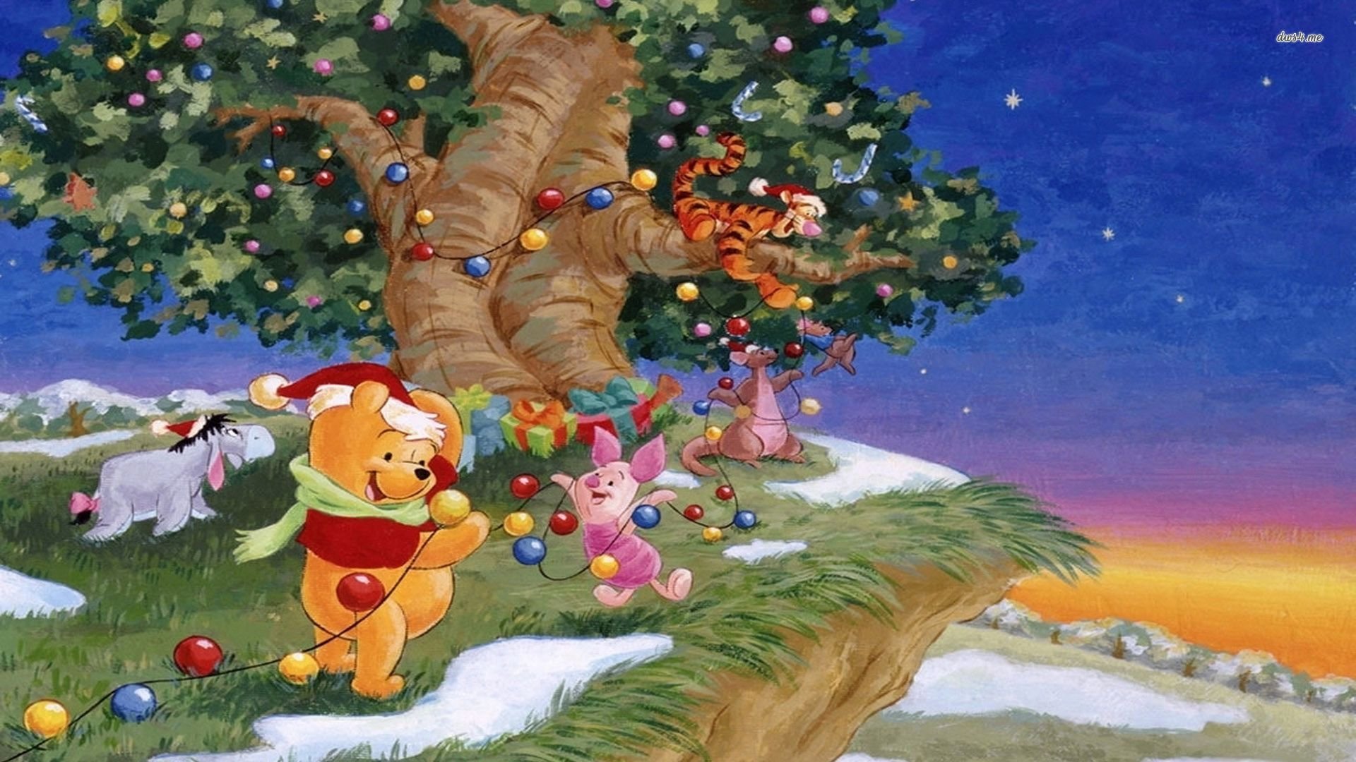 Detail Winnie The Pooh Winter Wallpaper Nomer 24