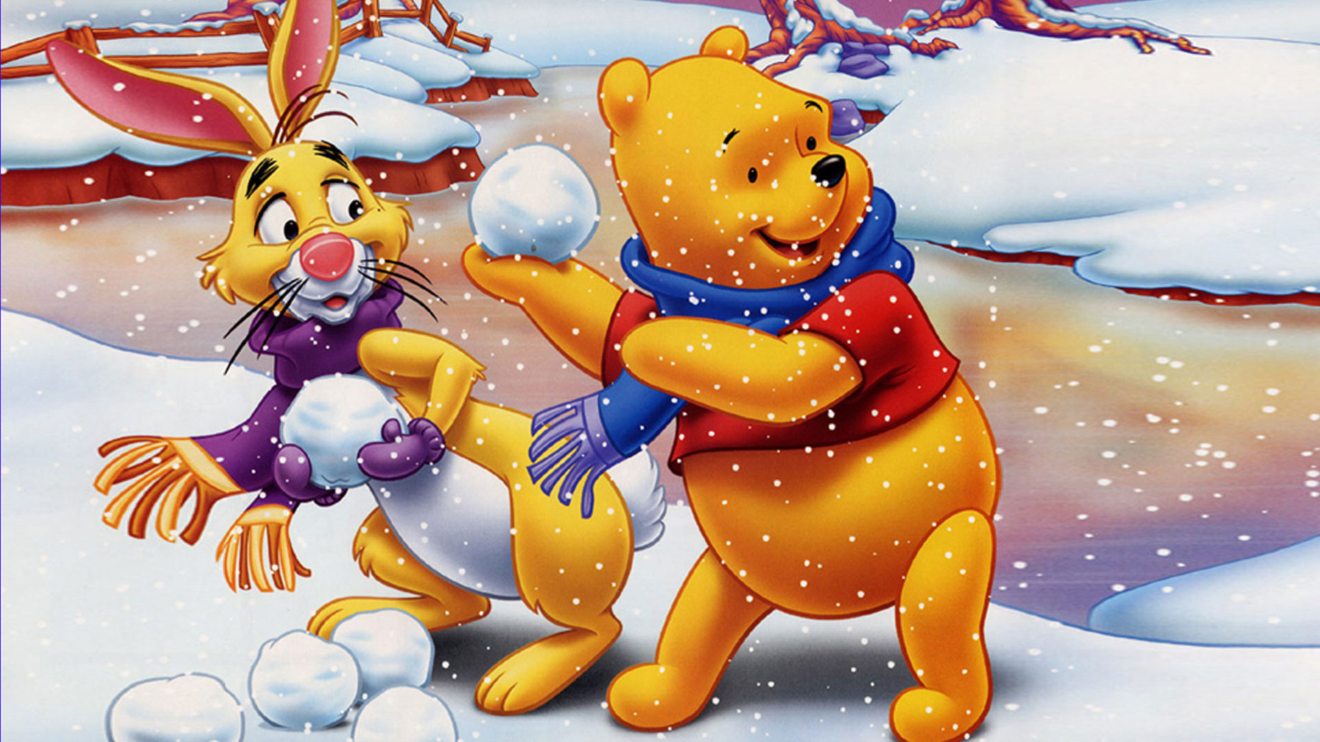 Detail Winnie The Pooh Winter Wallpaper Nomer 29