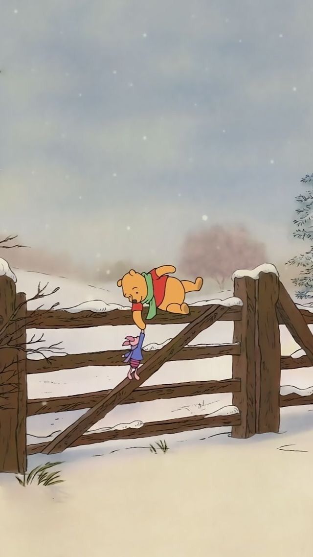 Detail Winnie The Pooh Winter Wallpaper Nomer 8